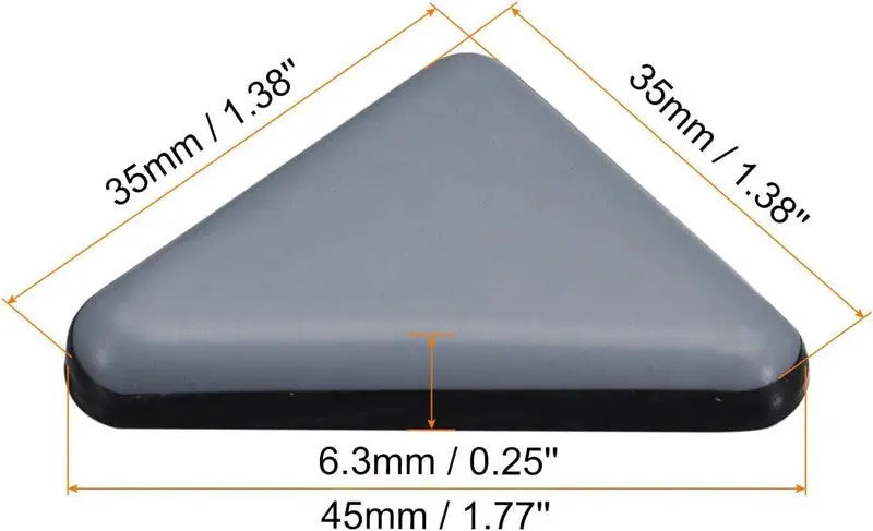 20Pcs Furniture Sliders PTFE Triangle Self Adhesive Chair Glides Floor Protector