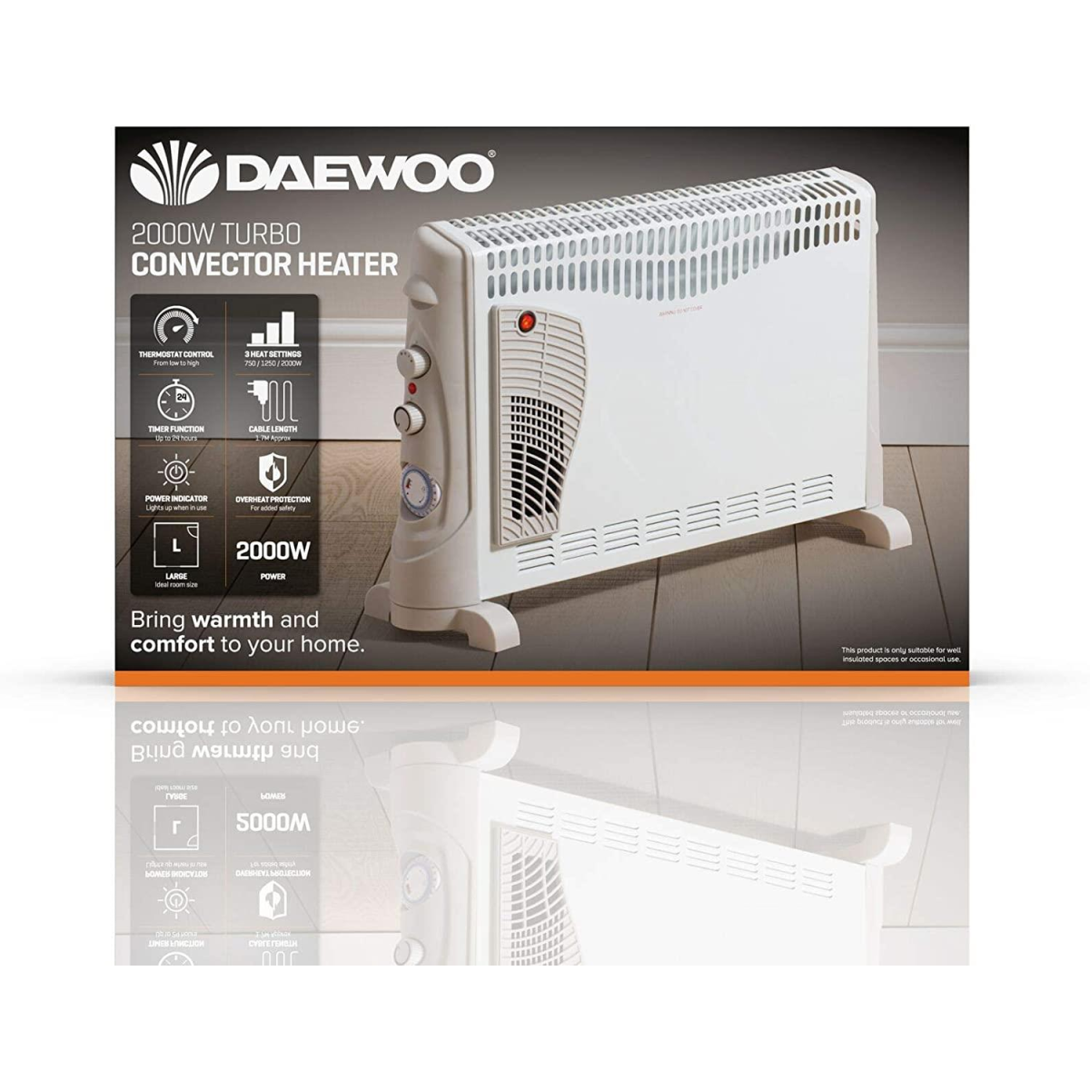 Daewoo 2000W Convector Heater with Turbo Function