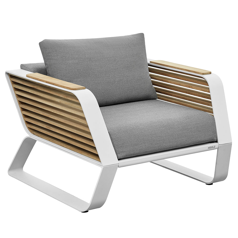 HIGOLD Wing Aluminum Teak Patio Sofa for 5 - Series 2049
