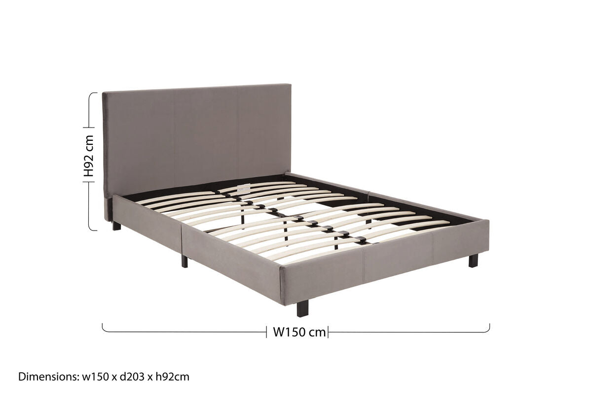 Grey King Bed | Napoli