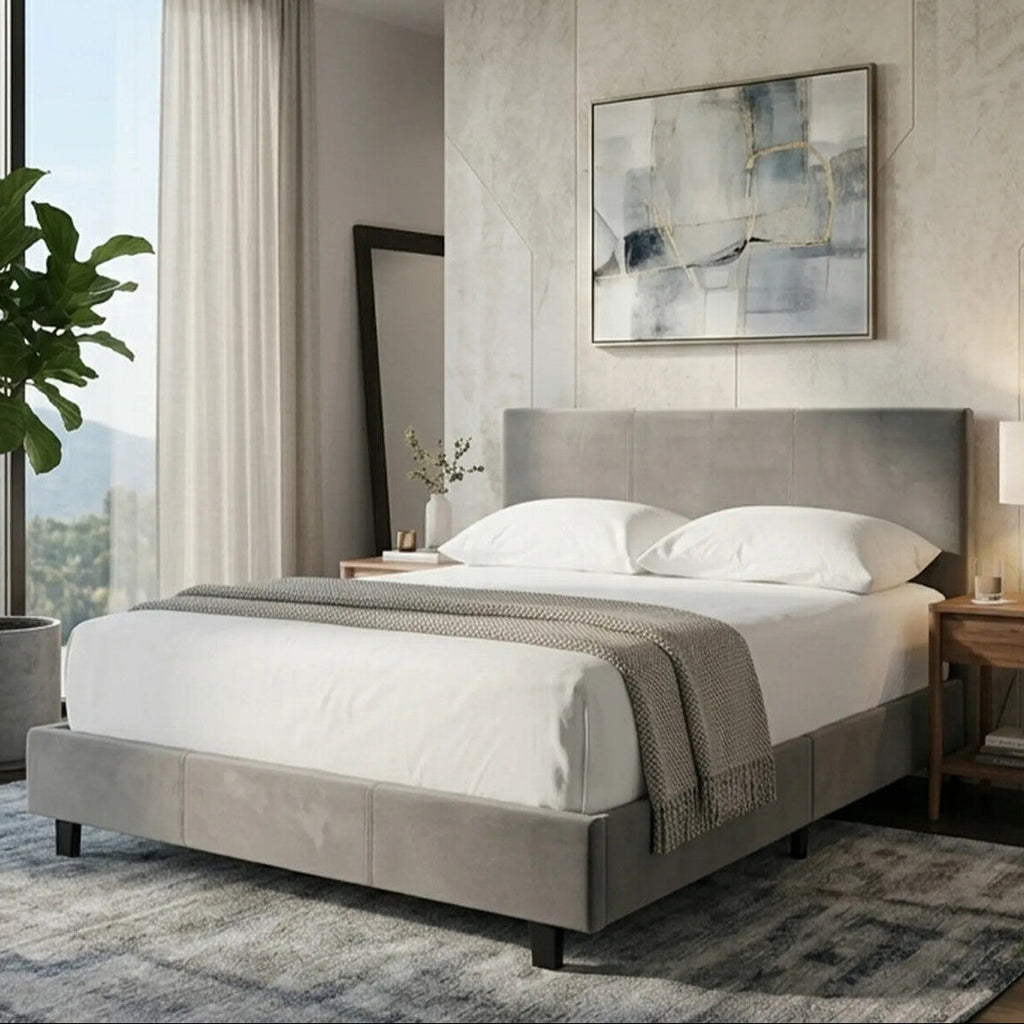 Grey King Bed | Napoli