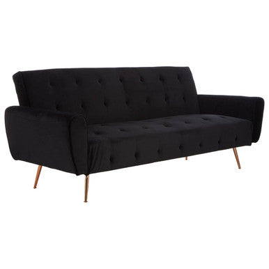 Black Velvet Sofa Bed | Hayton