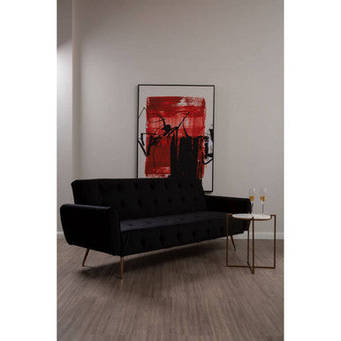 Black Velvet Sofa Bed | Hayton
