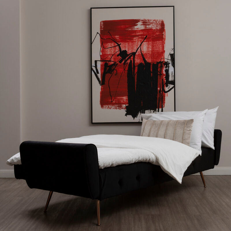 Black Velvet Sofa Bed | Hayton