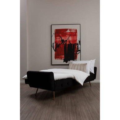 Black Velvet Sofa Bed | Hayton