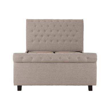 Light Grey Ottoman Double Bed | Orlando