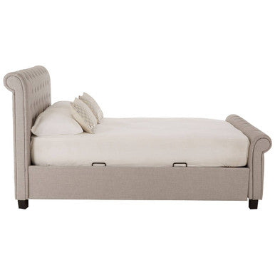 Light Grey Ottoman Double Bed | Orlando