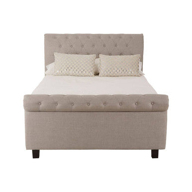 Light Grey Ottoman Double Bed | Orlando