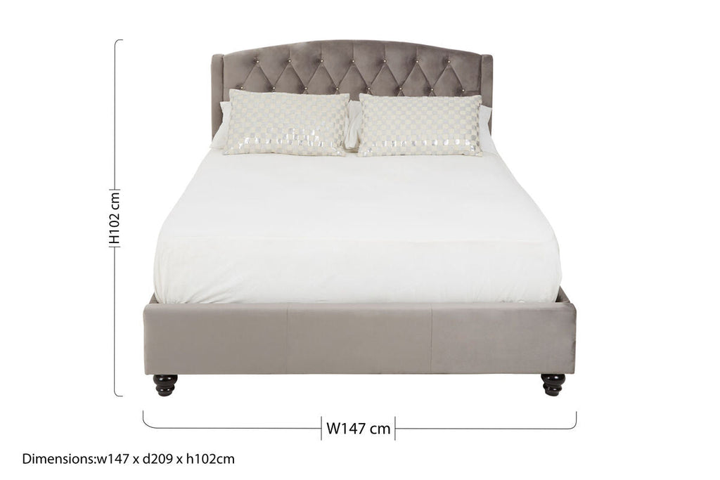 Steel Shade Double Bed | Josephine