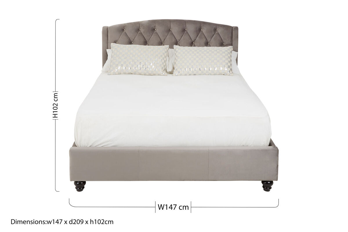 Steel Shade Double Bed | Josephine