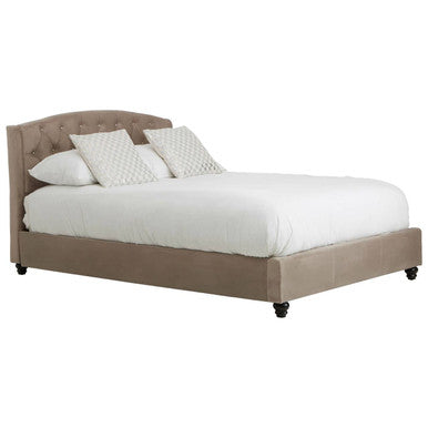 Mink Brushed Velvet Double Bed | Josephine