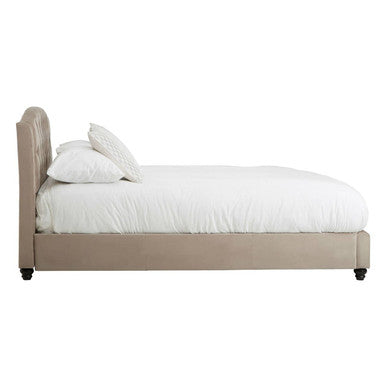 Mink Brushed Velvet Double Bed | Josephine