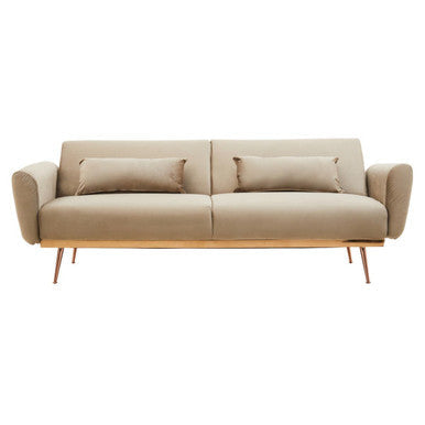 Mink Velvet Sofa Bed | Hatton