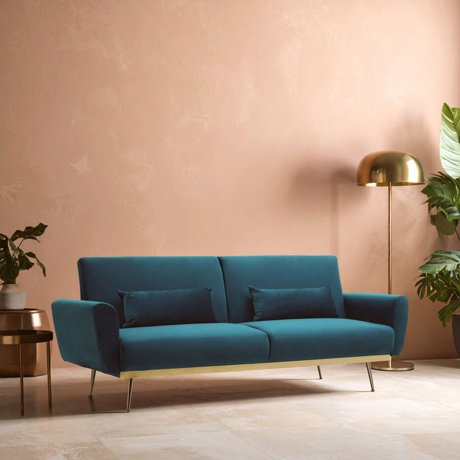 Green Velvet Sofa Bed | Hatton