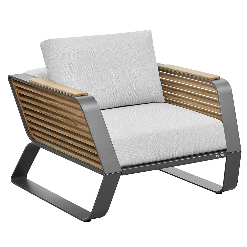 HIGOLD Wing Aluminum Teak Patio Sofa for 5 - Series 2049