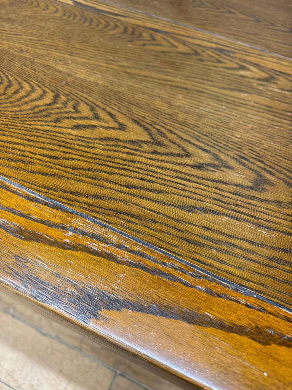 Vintage Old Charm Oak Kitchen Dining Table Extending Draw Leaf Refectory Style