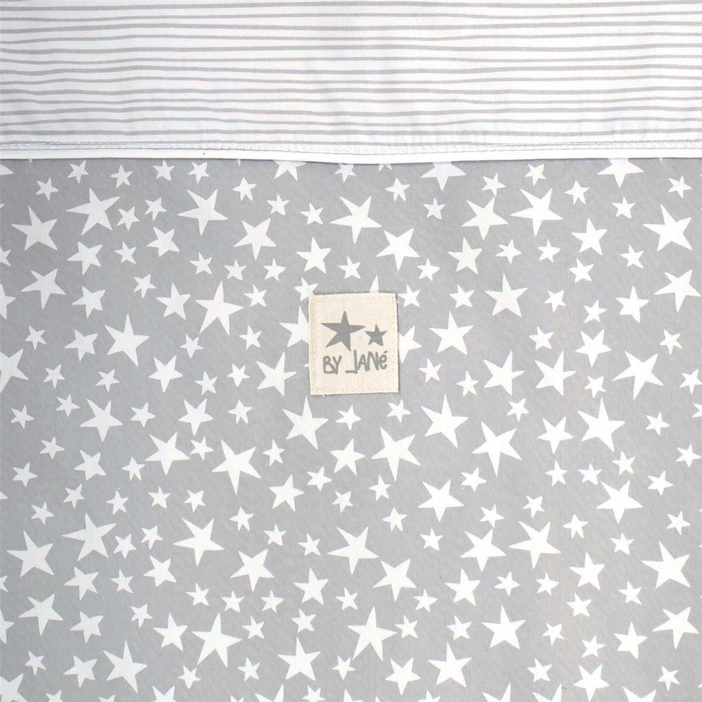 Jane Baby Side Crib + 4 Piece Bedding Set & Safety Mattress, Star