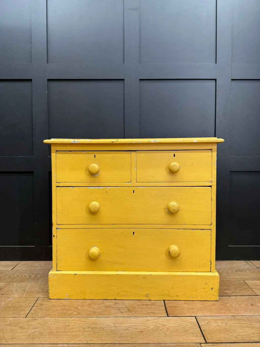 Antique Yellow Pine Chest of Drawers  – Farmhouse Bedroom Storage -Sink Stand