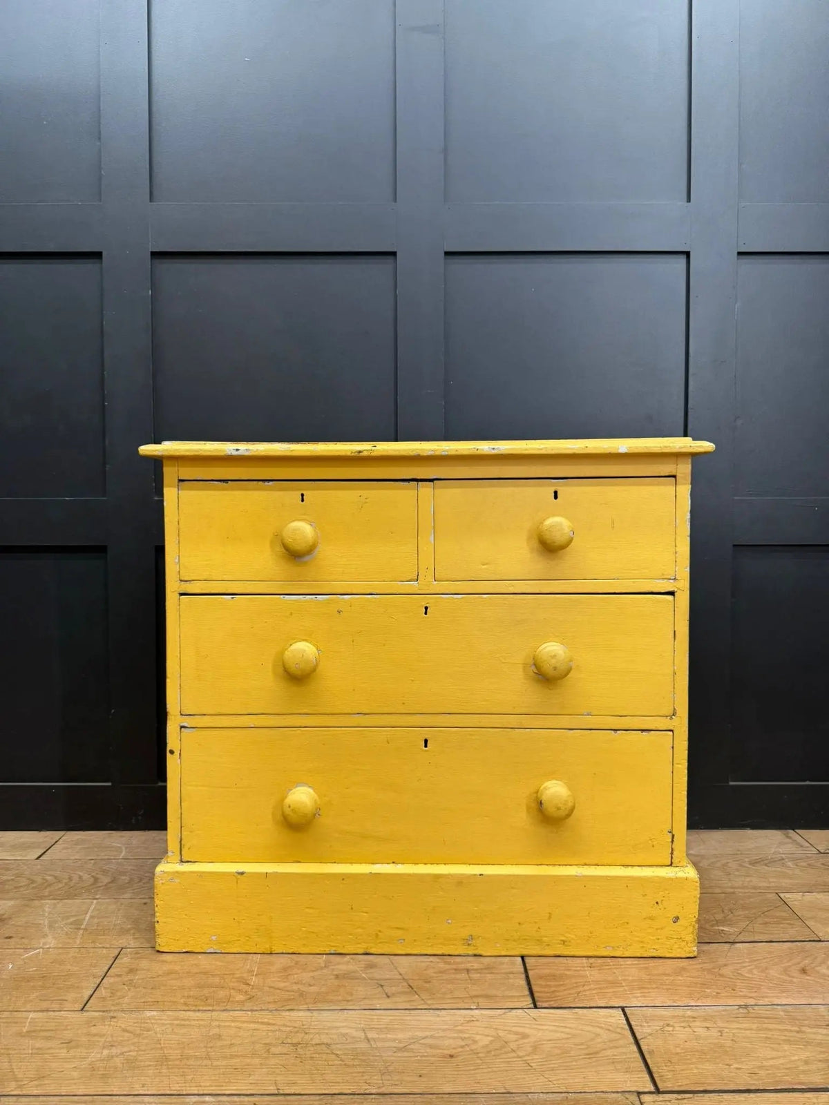 Antique Yellow Pine Chest of Drawers  – Farmhouse Bedroom Storage -Sink Stand