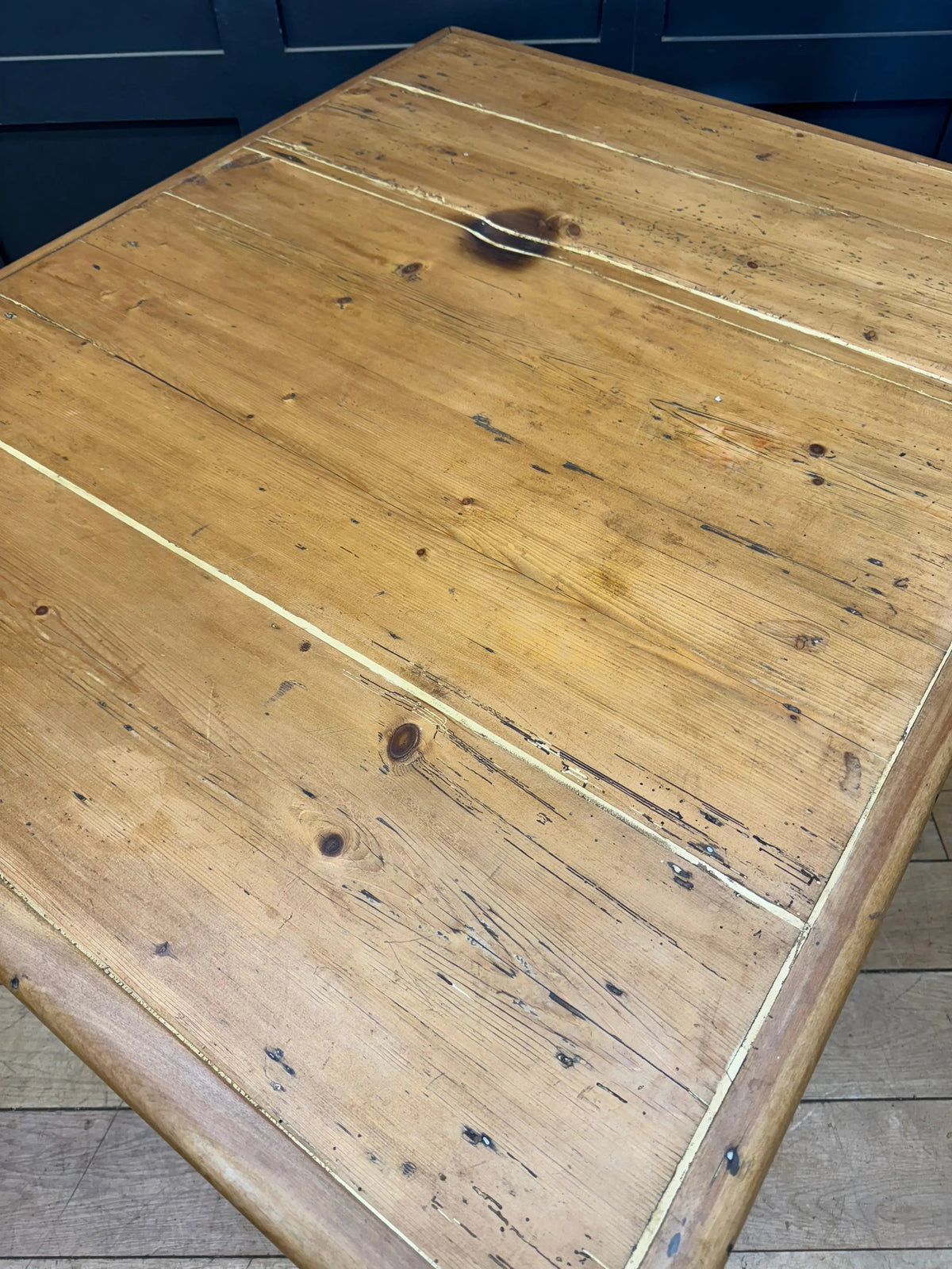 Antique Pine Dining Table / Victorian Kitchen Table / Rustic Farmhouse Pine Desk