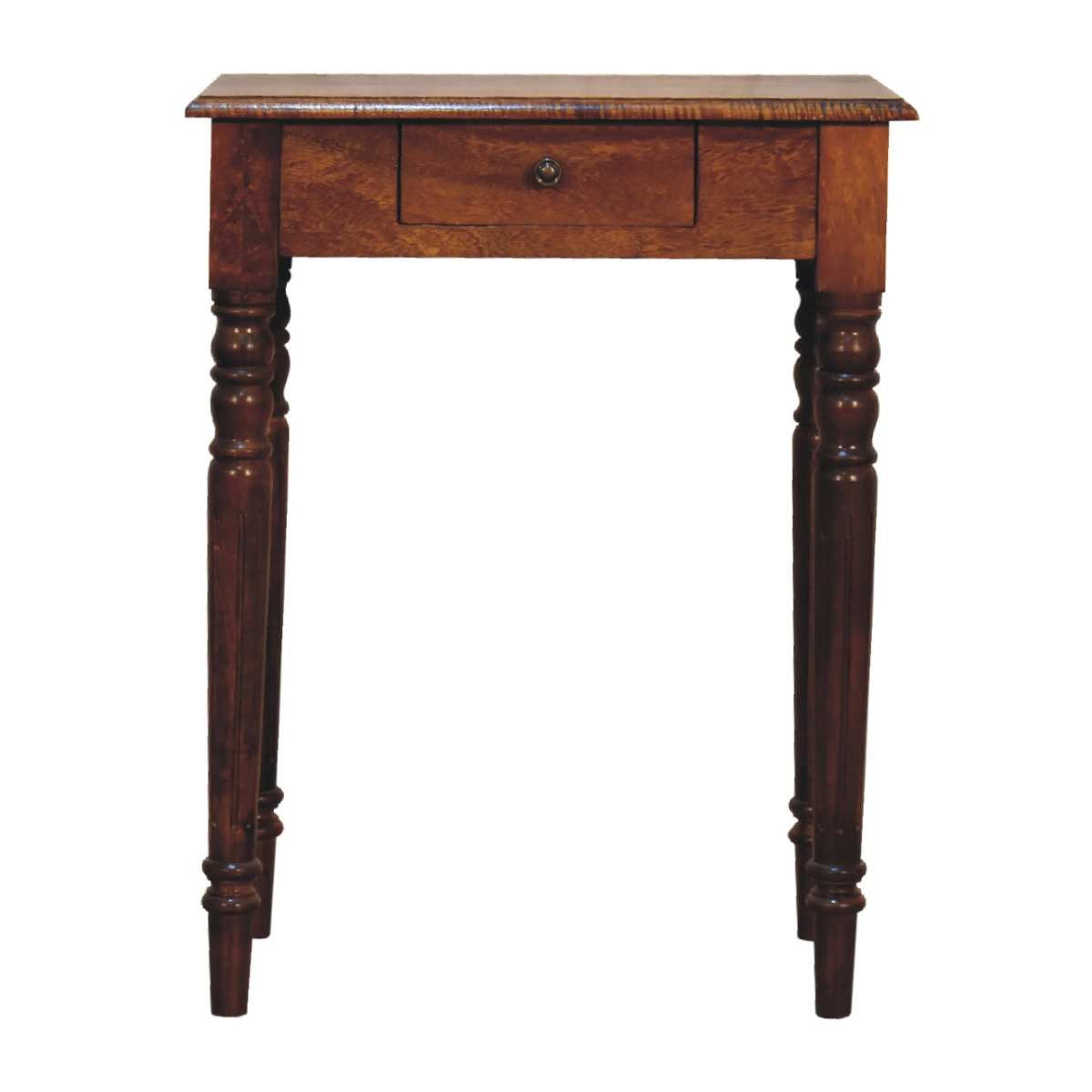 Artisan Furniture Solid Wood Chestnut Turned Leg Writing Desk