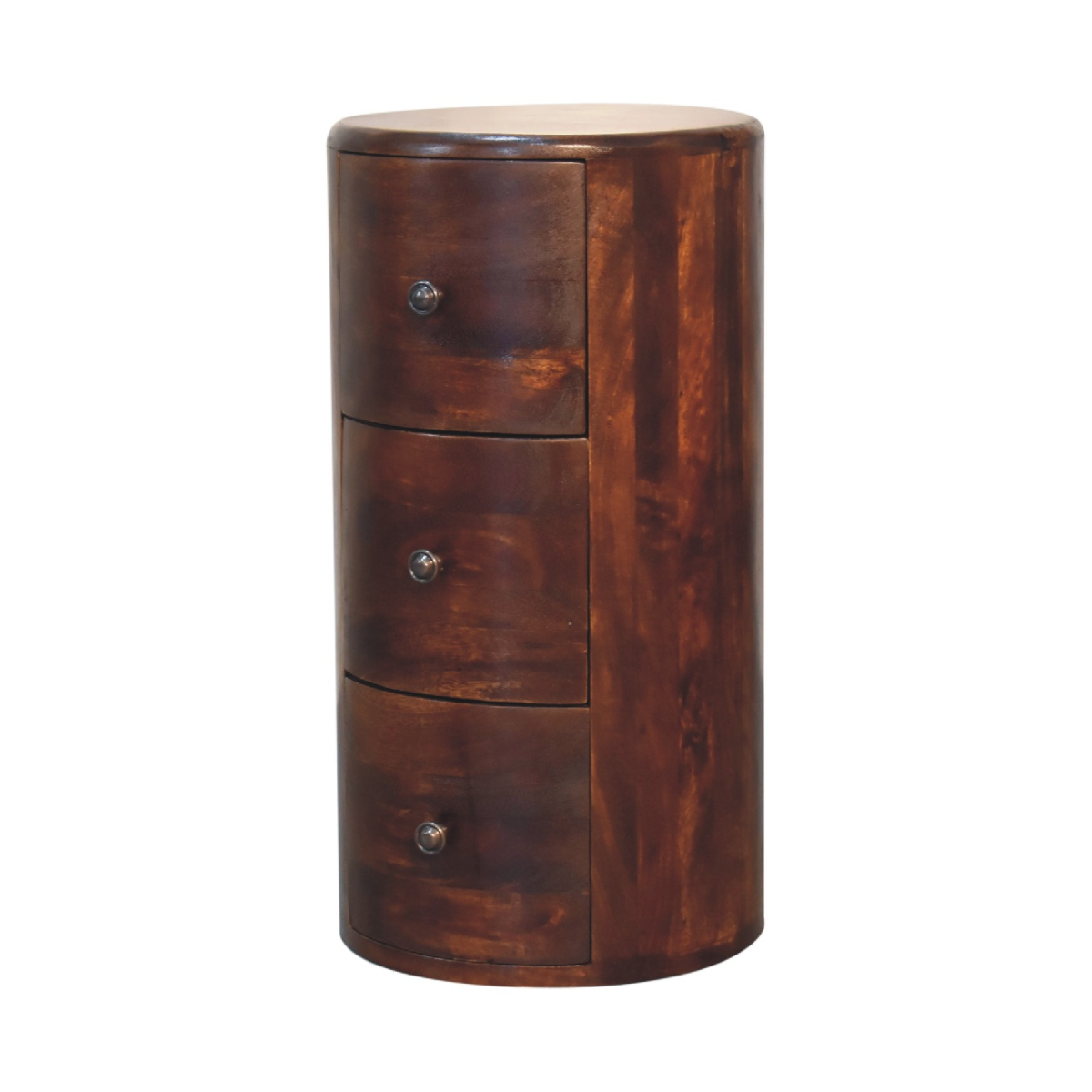 Artisan Furniture Solid Mango Wood Chestnut Drum Chest