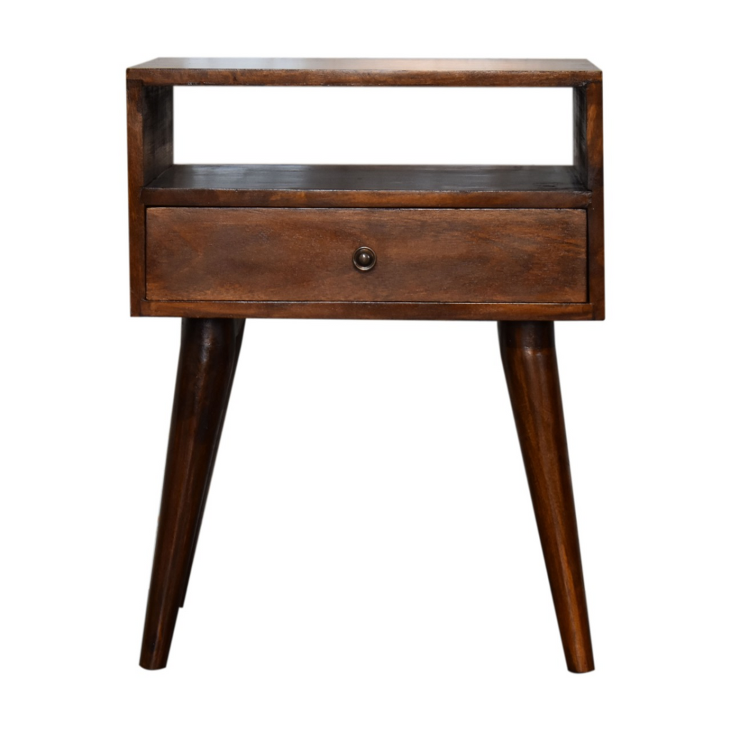 Artisan Furniture Solid Wood Modern Chestnut Solid Wood Bedside