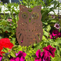 Rusty Metal Standing Owl Garden Decoration