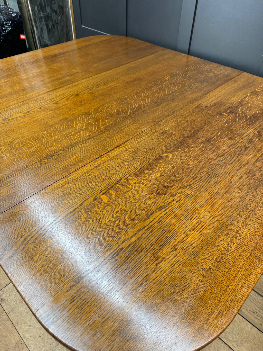 Large Solid Oak Gateleg Dining Table Drop Leaf Kitchen Table Sideboard