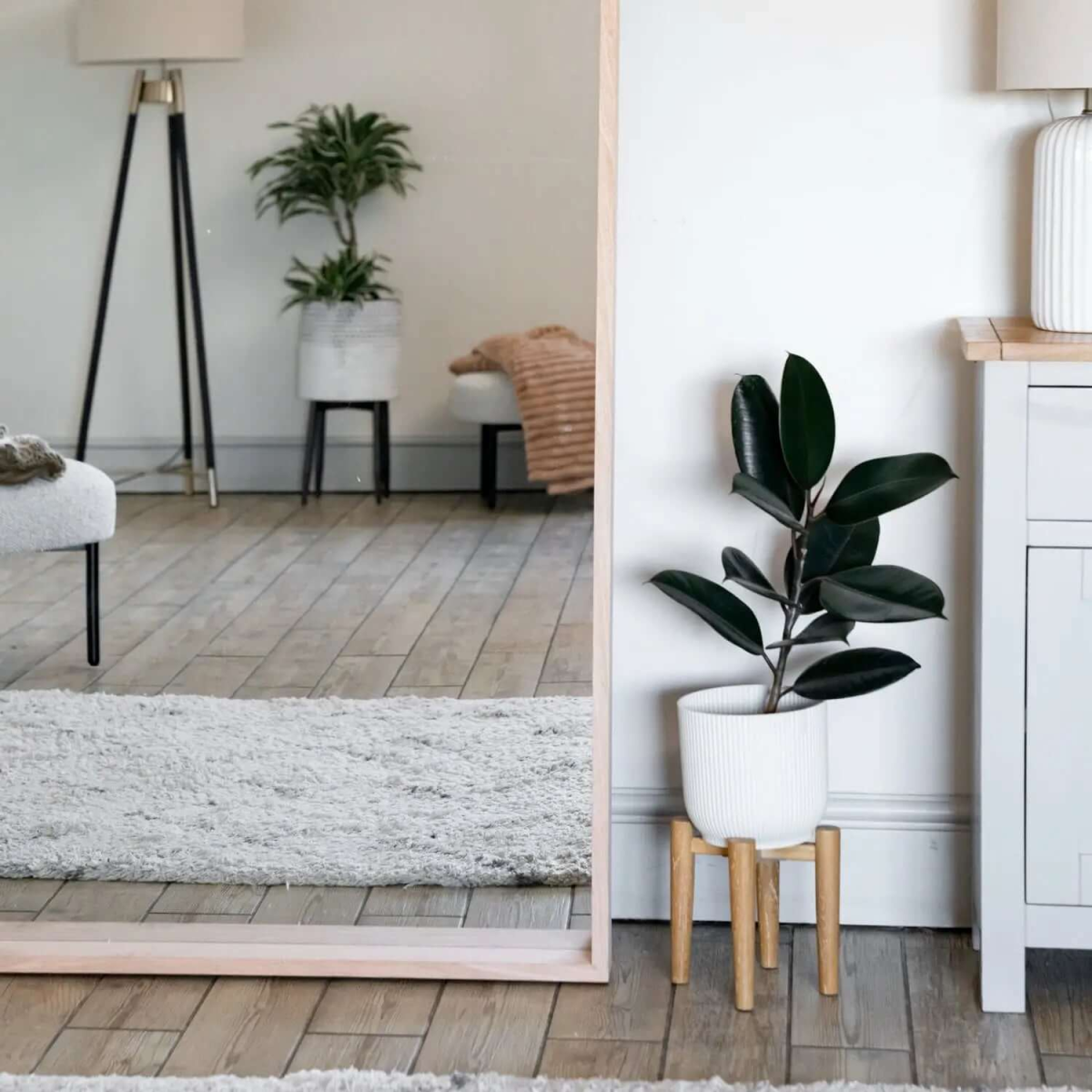 Hanaka - Full Length Natural Oak Rectangle Mirror - 200cm x 100cm