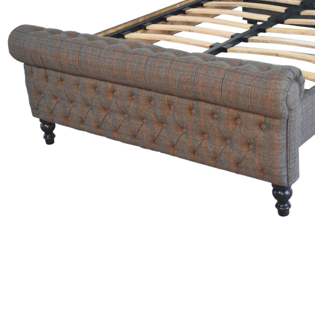 Artisan Furniture Solid Wood Multi Tweed Bed, Brown