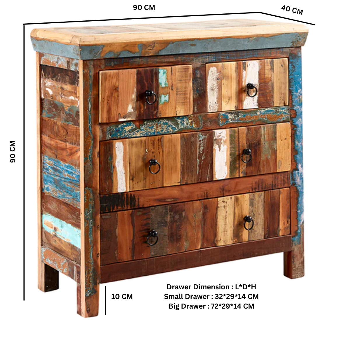 Coastal 4 Drawer Chest