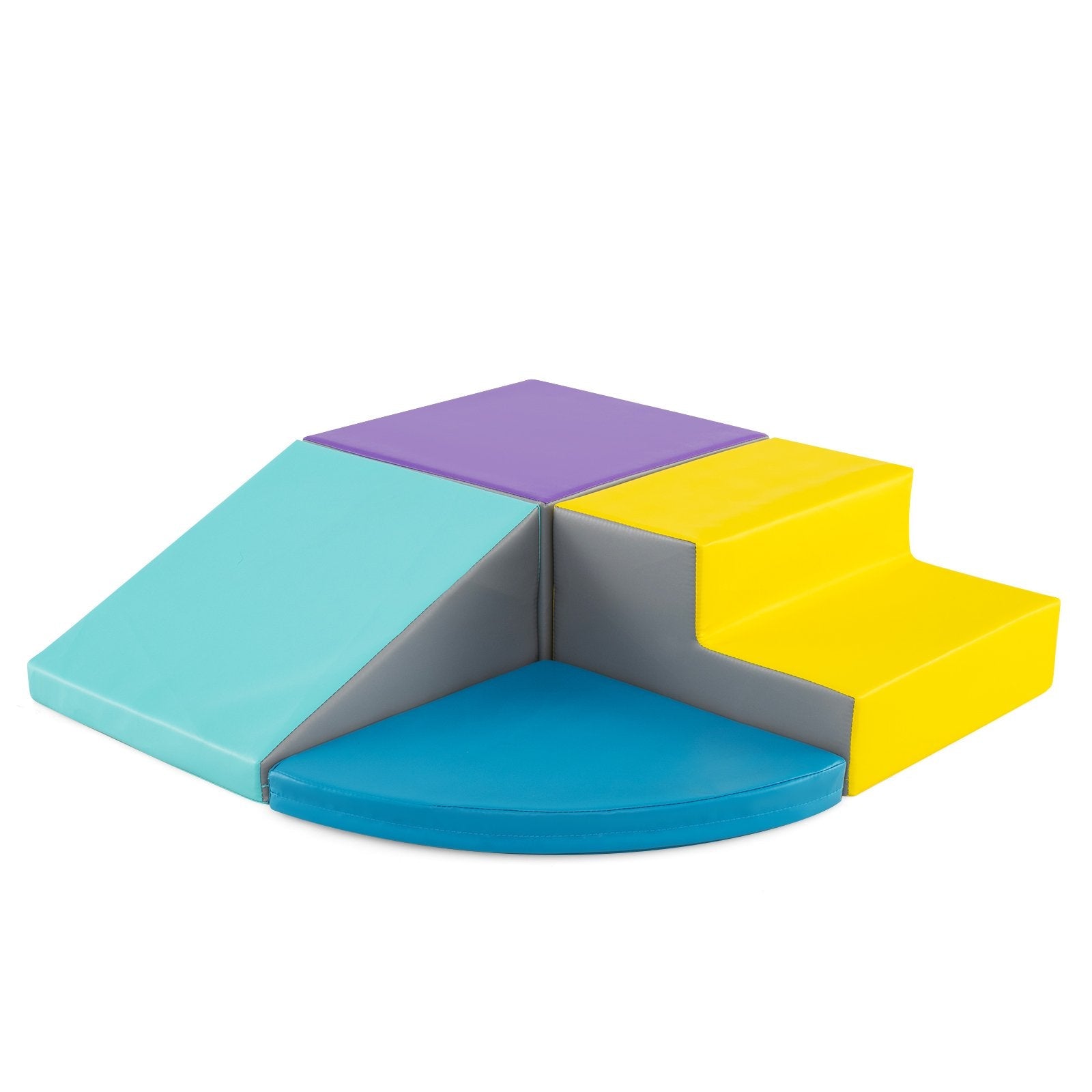4-Piece Climb and Crawl Foam Block Play Set for Infant Baby-Colourful