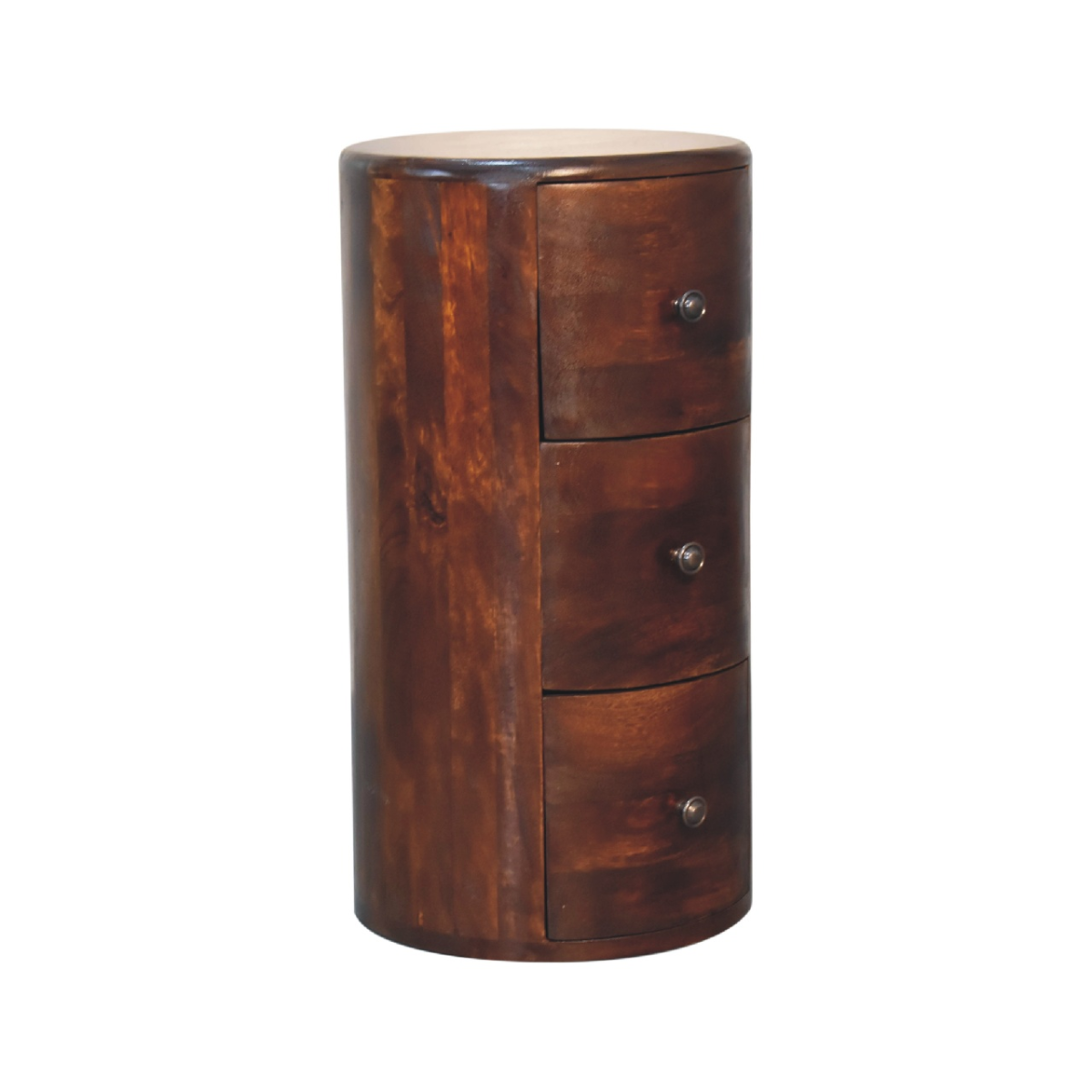 Artisan Furniture Solid Mango Wood Chestnut Drum Chest