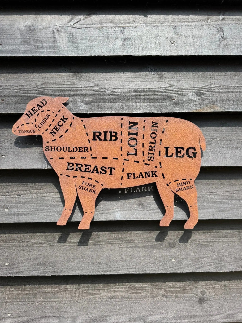 Rusty Metal Butchers Lamb Sign