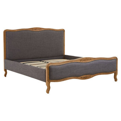 Grey Fabric Super Kingsize Bed | Parkside