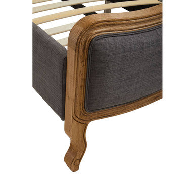 Grey Fabric Super Kingsize Bed | Parkside