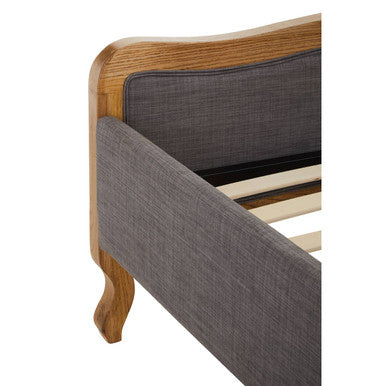 Grey Fabric Super Kingsize Bed | Parkside