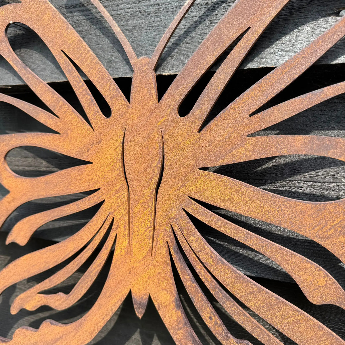 Large Rusty Metal Butterfly Garden Decoration