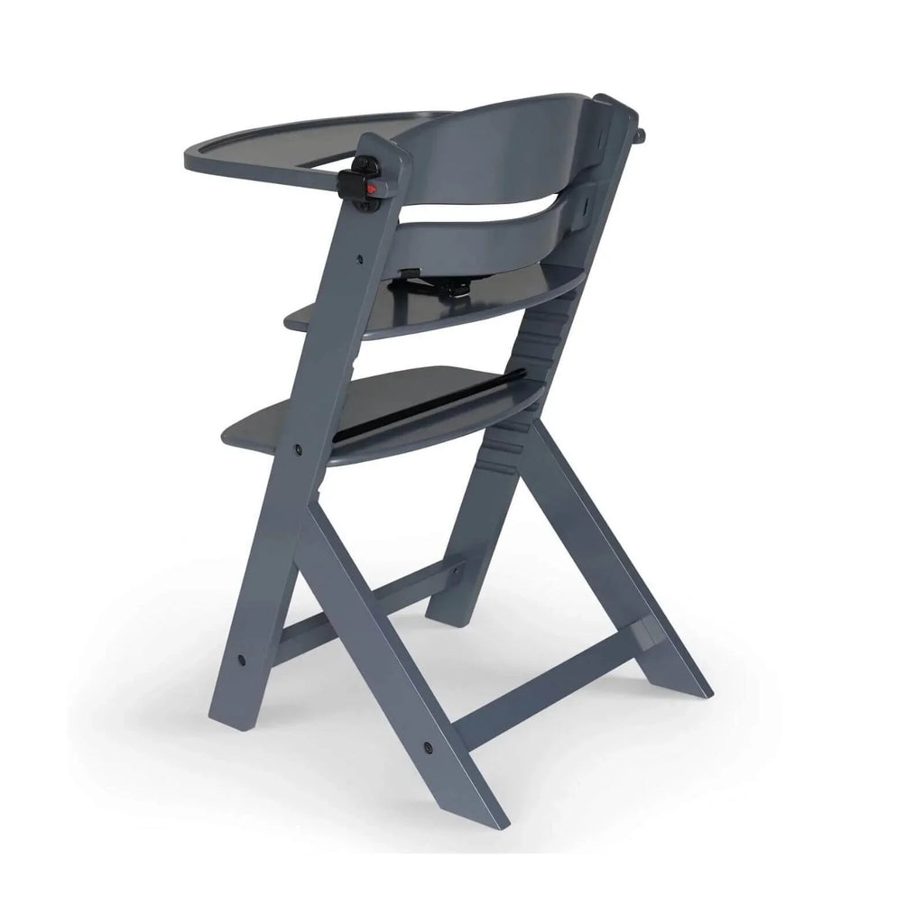 Kinderkraft Enock Wooden Highchair - Full Grey