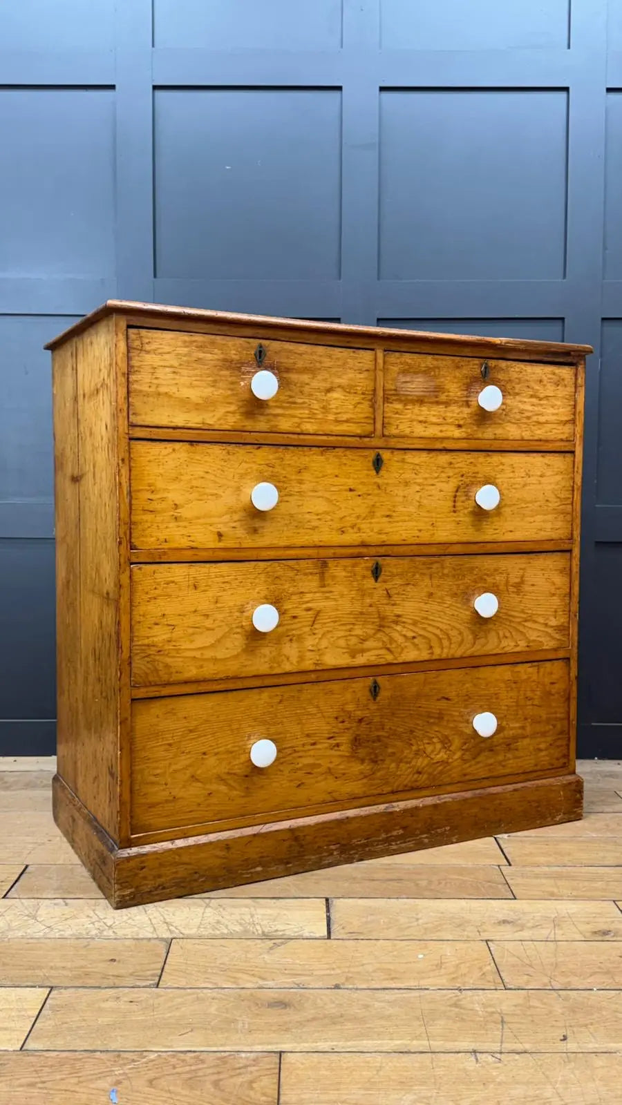 Antique Pine Chest of Drawers Victorian Country House Storage