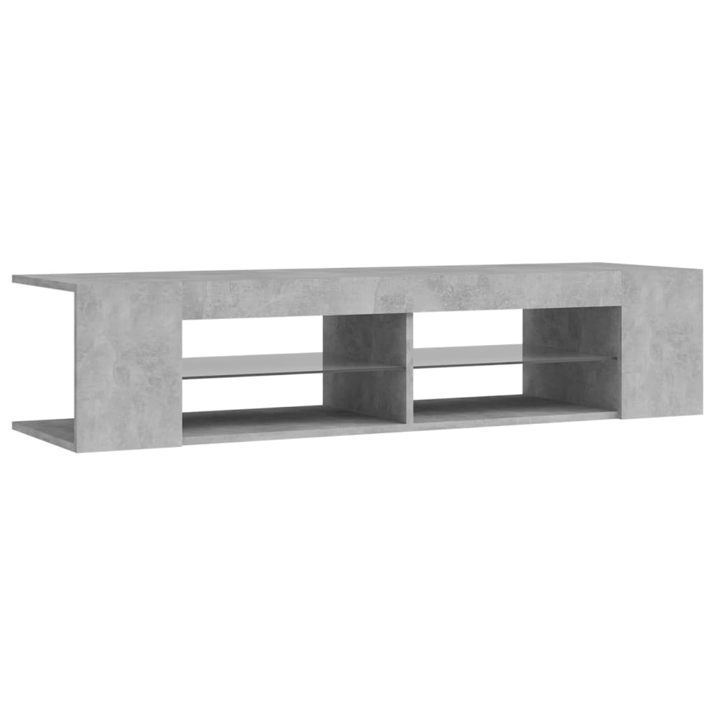 Modern Wooden TV Tele Stand Unit Cabinet With LED Lights & Storage Shelf