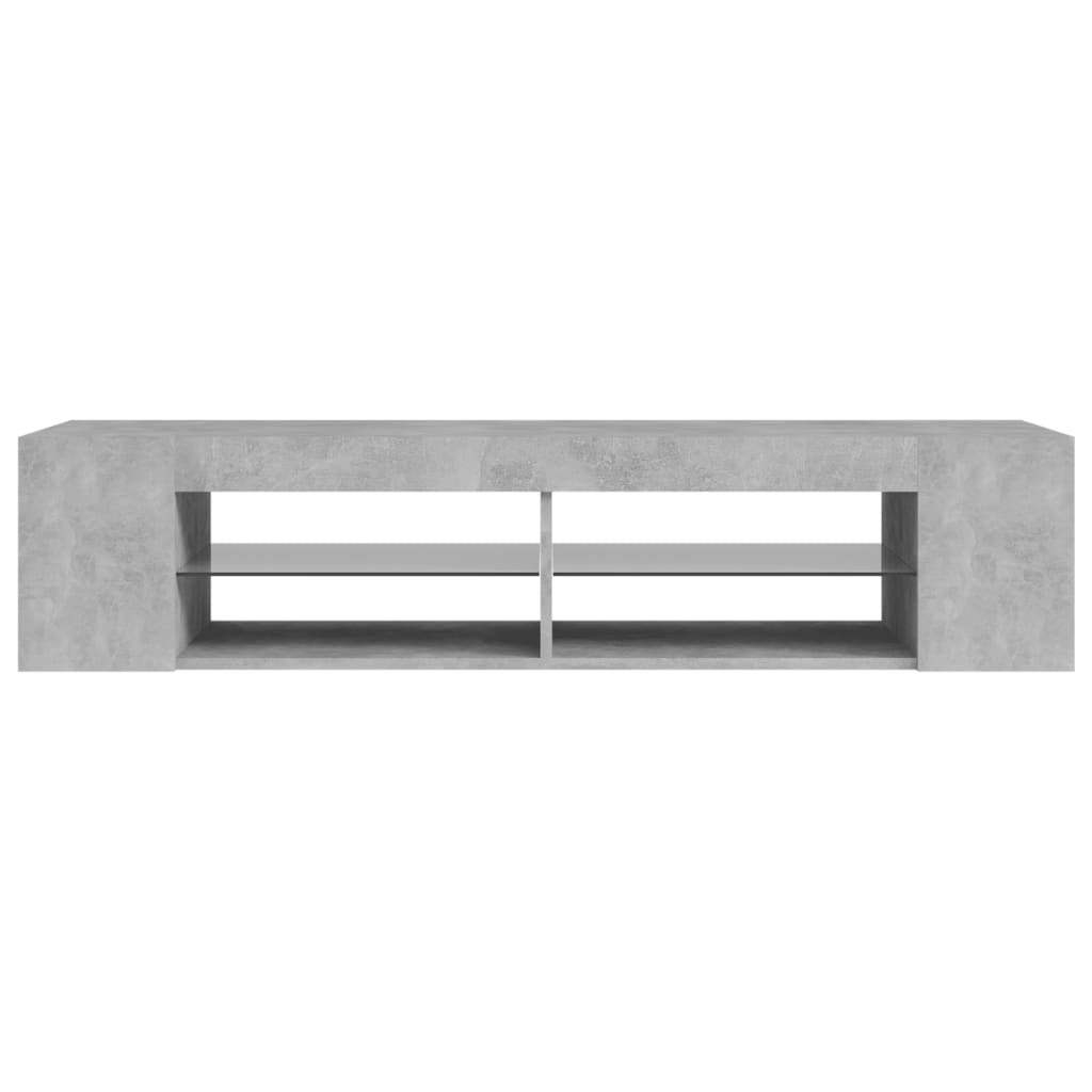 Modern Wooden TV Tele Stand Unit Cabinet With LED Lights & Storage Shelf