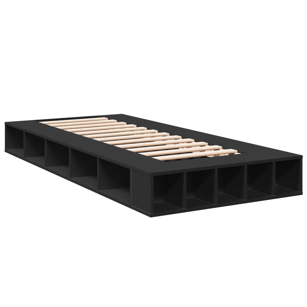 Bed Frame without Mattress Black 90x190 cm Single