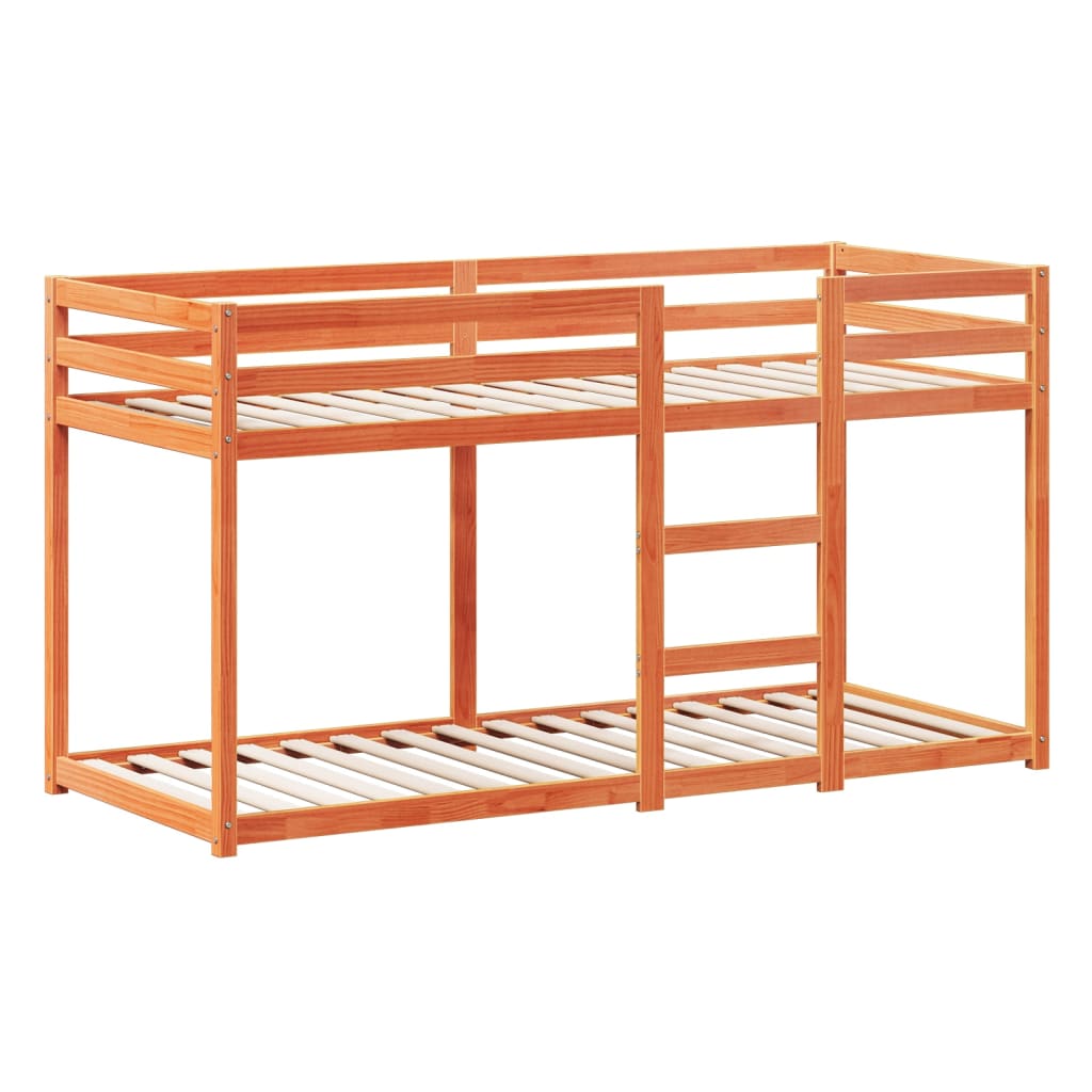 Bunk Bed without Mattress Wax Brown 80x200 cm Solid Wood Pine