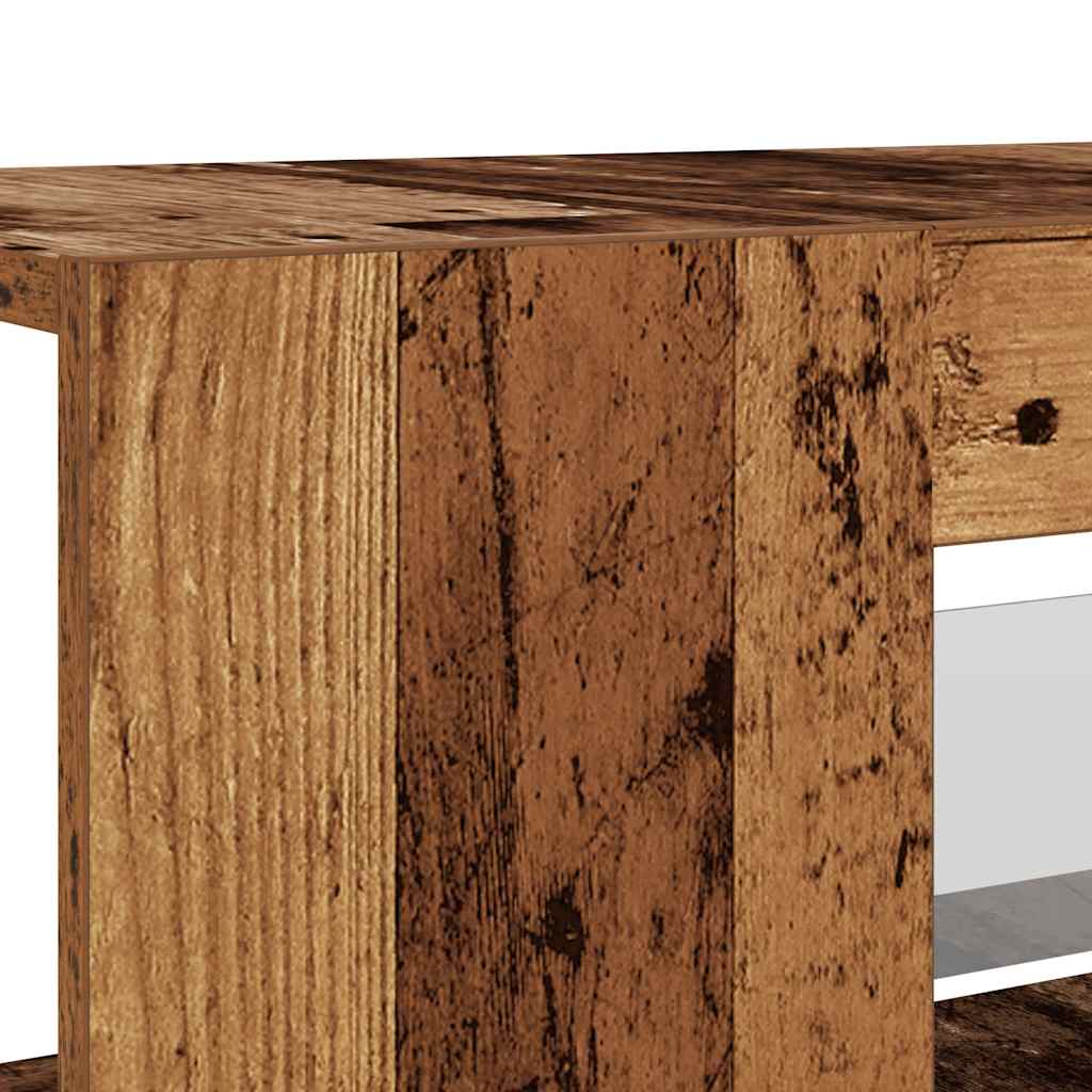 Modern Wooden TV Tele Stand Unit Cabinet With LED Lights & Storage Shelf