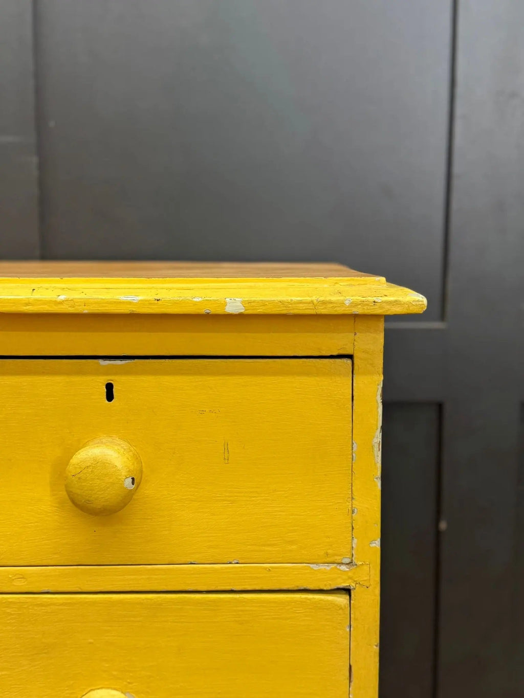 Antique Yellow Pine Chest of Drawers  – Farmhouse Bedroom Storage -Sink Stand