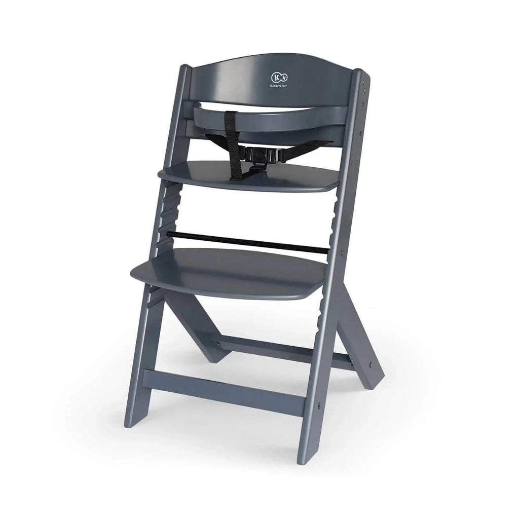 Kinderkraft Enock Wooden Highchair - Full Grey