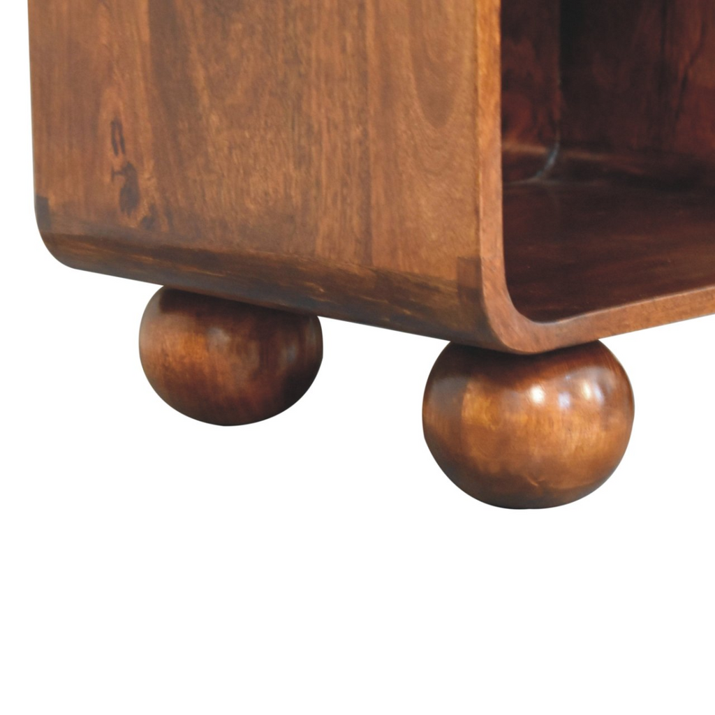 Artisan Furniture Solid Wood Chestnut Open Woven Bedside