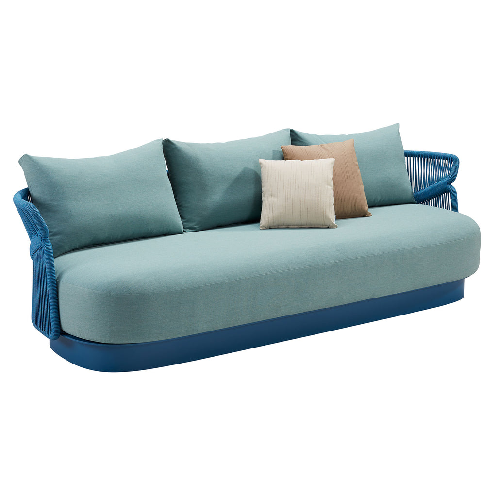 5-Seater Teak Outdoor Conversation Sofa Set With 8 Inch Thickness Cushions